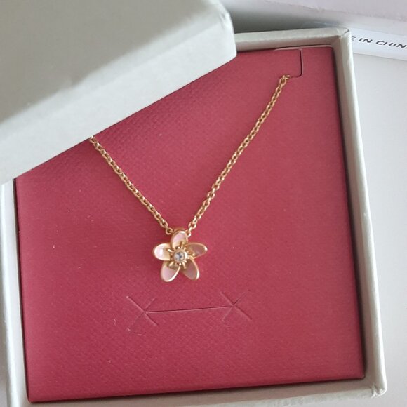 TED BAKER - Braddie Blossom Pendant Necklace - Pink - Picture 5 of 5
